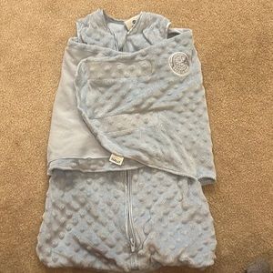 Newborn halo fleece swaddle